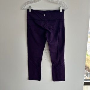 Lululemon Wunder under luxtreme cropped leggings in purple